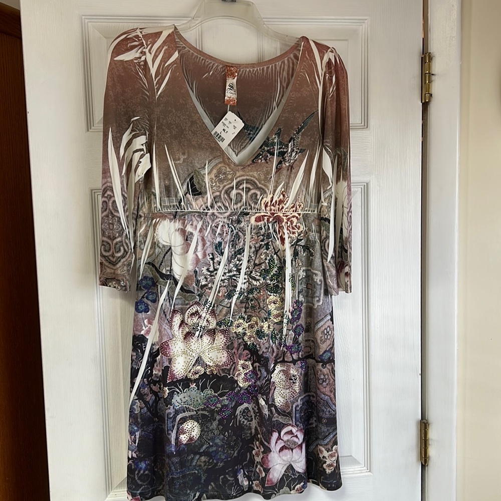S-12 Printed studded Dress